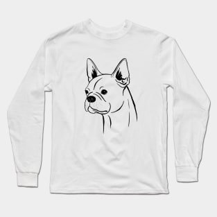 Boston Terrier (Black and White) Long Sleeve T-Shirt